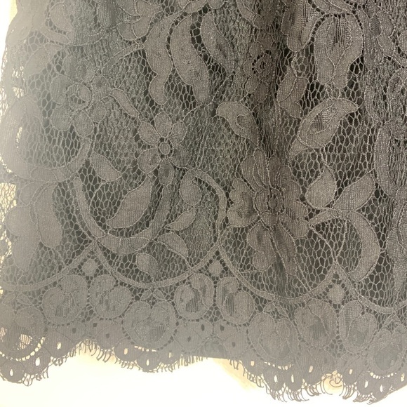 - J. McLaughlin Nicola Black Tiered Lace Dress 3/4 sleeves - Picture 10 of 10